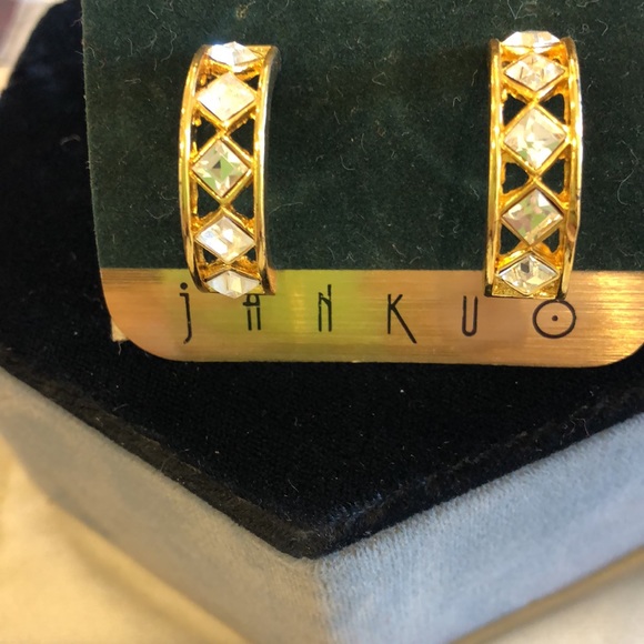 Harlequin Cubic Zirconia Hoop Earrings-Boutique - Picture 4 of 8